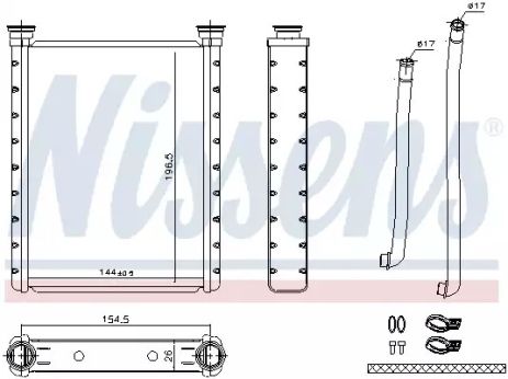 Теплообменник, отопление салона 707172 DAIHATSU TOYOTA Теплообменник, отопление салона 707172 DAIHATSU TOYOTA