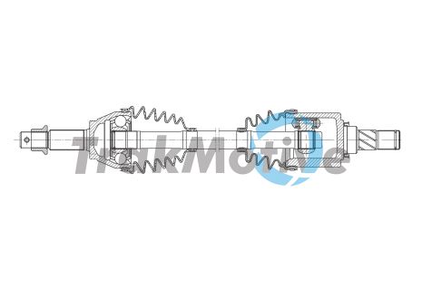 TRAKMOTIVE NISSAN Напіввісь передн. лів. JUKE (F15) 1.6 10-19, TRAKMOTIVE (301933)