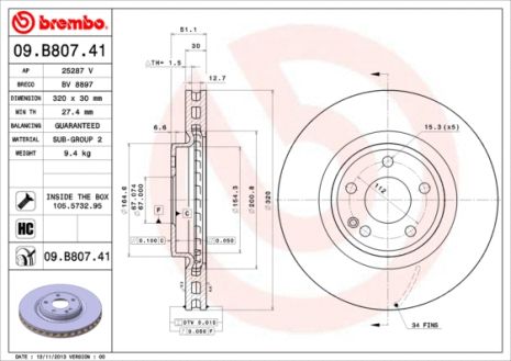 Диск тормозной MERCEDES-BENZ (BBDC), MERCEDES-BENZ GLA-CLASS, BREMBO (09B80741) Диск тормозной MERCEDES-BENZ (BBDC), MERCEDES-BENZ GLA-CLASS, BREMBO (09B80741)