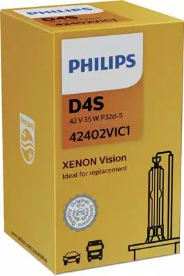 Лампа ксеноновая D4S Vision 42В, 35Вт, PK32d-5 4100К (пр-во Philips) Лампа ксеноновая D4S Vision 42В, 35Вт, PK32d-5 4100К (пр-во Philips)