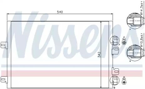 Конденсатор, кондиционер 94745 NISSAN DACIA