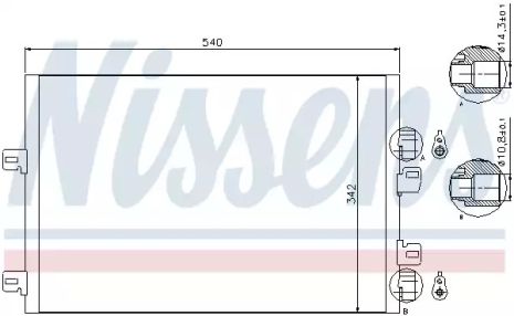 Конденсатор, кондиционер 94745 NISSAN DACIA