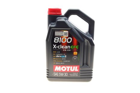 Олива моторна 5W-30 синтетична 8100 X-CLEAN EFE 5л. (814051)