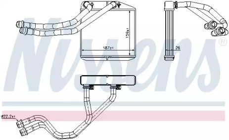 Теплообменник, отопление салона 71455 OPEL FIAT Теплообменник, отопление салона 71455 OPEL FIAT
