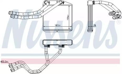 Теплообменник, отопление салона 71455 OPEL FIAT Теплообменник, отопление салона 71455 OPEL FIAT