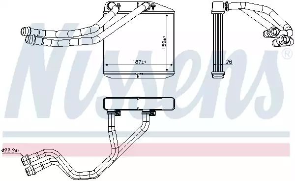 Теплообменник, отопление салона 71455 OPEL FIAT Теплообменник, отопление салона 71455 OPEL FIAT