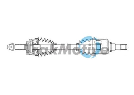 TRAKMOTIVE TOYOTA піввісь лів. з ABS L=640mm L2=690mm 26/23 зуб. COROLLA Liftback 1.6 00-02, COROLLA 1.6 VVT-i
