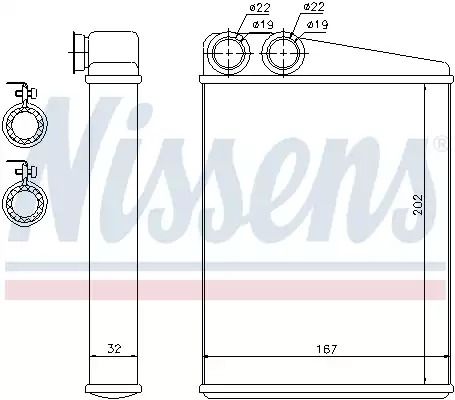 Теплообменник, отопление салона 72046 MERCEDESBENZ