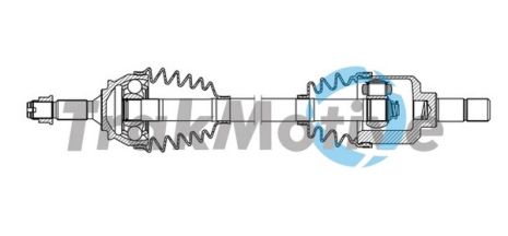TRAKMOTIVE CITROEN Напіввісь лів. C-ELYSEE 1.6 HDI 92 12-, PEUGEOT 301 1.6 LPG 14-, TRAKMOTIVE (301877)