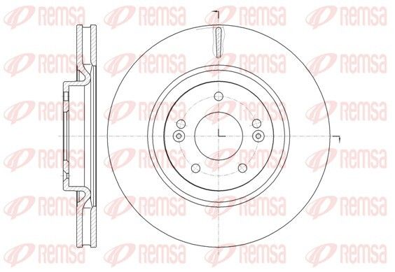 Диск тормозной KIA OPTIMA, HYUNDAI GRANDEUR, REMSA (6143610) Диск тормозной KIA OPTIMA, HYUNDAI GRANDEUR, REMSA (6143610)