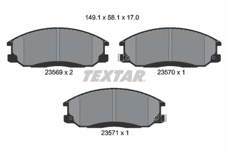 2356901 TEXTAR Гальмівні колодки до дисків