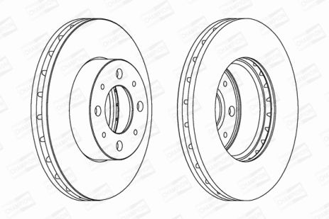 Диск тормозной FORD KA, FIAT PANDA, CHAMPION (562296CH)