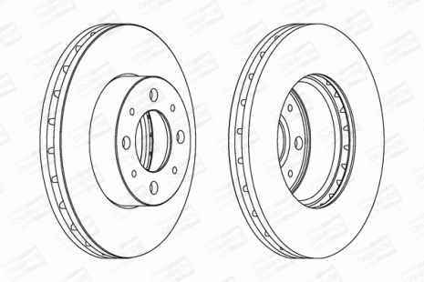 Диск тормозной FORD KA, FIAT PANDA, CHAMPION (562296CH)