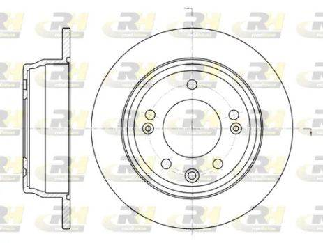 Диск тормозной JAC REFINE, KIA SPORTAGE, ROAD HOUSE (6110500) Диск тормозной JAC REFINE, KIA SPORTAGE, ROAD HOUSE (6110500)