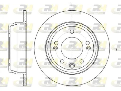 Диск тормозной JAC REFINE, KIA SPORTAGE, ROAD HOUSE (6110500)