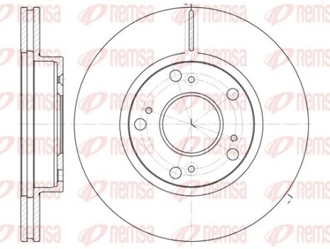 Диск тормозной HONDA CIVIC, REMSA (6126310)