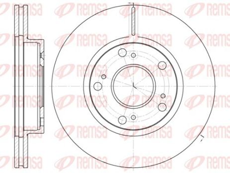 Диск тормозной HONDA CIVIC, REMSA (6126310) Диск тормозной HONDA CIVIC, REMSA (6126310)