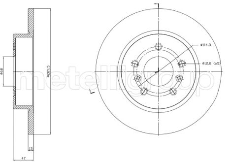 Диск тормозной RENAULT CAPTUR, NISSAN QASHQAI, CIFAM (8001763C)
