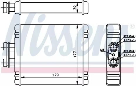 Теплообменник, отопление салона 73654 AUDI SEAT Теплообменник, отопление салона 73654 AUDI SEAT