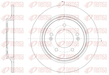 Диск гальмівний HYUNDAI GRANDEUR, KIA SOUL, REMSA (6157100) Диск гальмівний HYUNDAI GRANDEUR, KIA SOUL, REMSA (6157100)