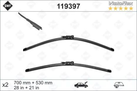 Щетка стеклоочистителя visioflex oe (картон. упаковка) x 2шт, MERCEDES BENZ, SWF (119397) Щетка стеклоочистителя visioflex oe (картон. упаковка) x 2шт, MERCEDES BENZ, SWF (119397)