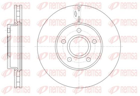 Диск гальмівний FORD C-MAX II, FOCUS передній, REMSA (61560.10) (1223663)