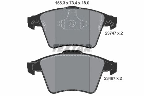 2374701 TEXTAR Гальмівні колодки до дисків