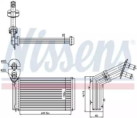 Теплообменник, отопление салона 73973 SEAT FORD Теплообменник, отопление салона 73973 SEAT FORD