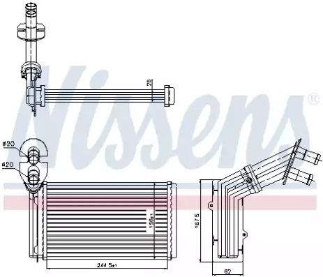 Теплообменник, отопление салона 73973 SEAT FORD Теплообменник, отопление салона 73973 SEAT FORD