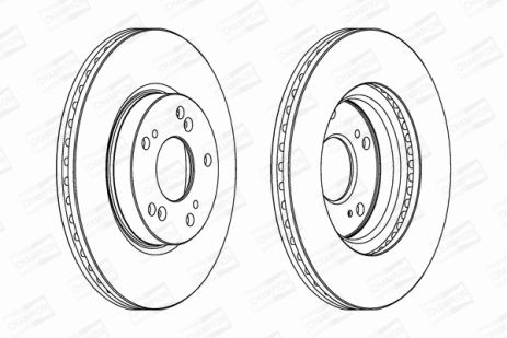 Диск тормозной HONDA CIVIC, CHAMPION (562457CH)
