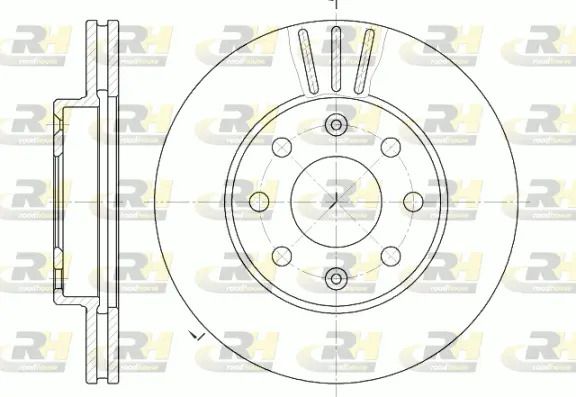 Диск гальмівний DAEWOO KALOS, CHEVROLET SPARK, ROAD HOUSE (665510) Диск гальмівний DAEWOO KALOS, CHEVROLET SPARK, ROAD HOUSE (665510)