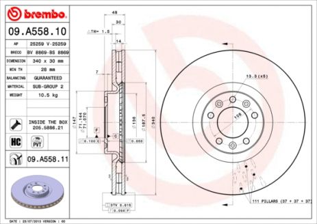 Диск тормозной CITROËN (DF-PSA), PEUGEOT (DF-PSA), BREMBO (09A55811) Диск тормозной CITROËN (DF-PSA), PEUGEOT (DF-PSA), BREMBO (09A55811)