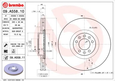 Диск тормозной CITROËN (DF-PSA), PEUGEOT (DF-PSA), BREMBO (09A55811) Диск тормозной CITROËN (DF-PSA), PEUGEOT (DF-PSA), BREMBO (09A55811)