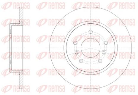 Диск тормозной RENAULT KADJAR, NISSAN QASHQAI, REMSA (6158200)