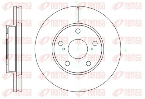 Диск гальмівний TOYOTA AURIS, REMSA (6104310)