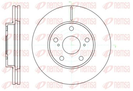 Диск тормозной TOYOTA AURIS, REMSA (6104310)