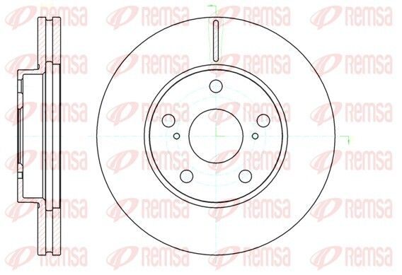 Диск гальмівний TOYOTA AURIS, REMSA (6104310) Диск гальмівний TOYOTA AURIS, REMSA (6104310)