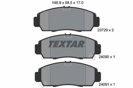 2372901 TEXTAR Гальмівні колодки до дисків