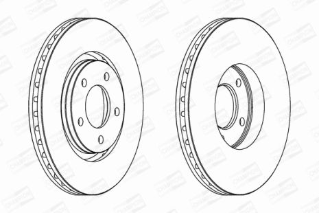 Диск тормозной DODGE CARAVAN, CHRYSLER VOYAGER, CHAMPION (562292CH)