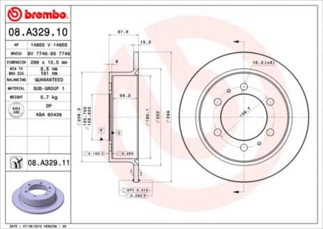 Диск тормозной DAEWOO KORANDO, SSANGYONG REXTON, BREMBO (08A32911) Диск тормозной DAEWOO KORANDO, SSANGYONG REXTON, BREMBO (08A32911)