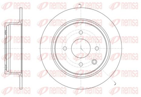Диск тормозной NISSAN (DFAC), REMSA (6157900)