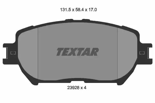 2392801 TEXTAR Гальмівні колодки до дисків 2392801 TEXTAR Гальмівні колодки до дисків