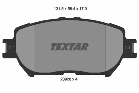 2392801 TEXTAR Гальмівні колодки до дисків 2392801 TEXTAR Гальмівні колодки до дисків