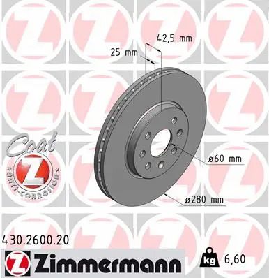 Диск тормозной OPEL COMBO, VAUXHALL COMBO, ZIMMERMANN (430260020) Диск тормозной OPEL COMBO, VAUXHALL COMBO, ZIMMERMANN (430260020)