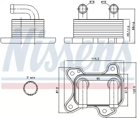масляный радиатор, двигательное масло 90682 CHEVROLET OPEL