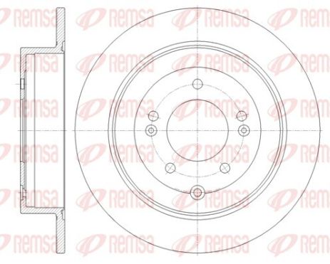 Диск тормозной KIA SPORTAGE, HYUNDAI TUCSON, REMSA (6177900) Диск тормозной KIA SPORTAGE, HYUNDAI TUCSON, REMSA (6177900)