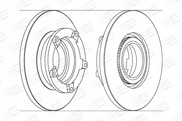 Диск гальмівний FORD TRANSIT, CHAMPION (562638CH1) Диск гальмівний FORD TRANSIT, CHAMPION (562638CH1)