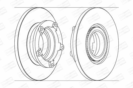 Диск гальмівний FORD TRANSIT, CHAMPION (562638CH1) Диск гальмівний FORD TRANSIT, CHAMPION (562638CH1)