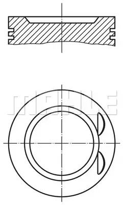 Поршень, MAHLE/KNECHT (0220601) Поршень, MAHLE/KNECHT (0220601)