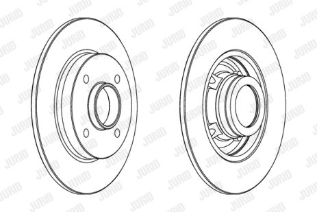 Диск гальмівний CITROËN C4, PEUGEOT 307, JURID (562938JC1) Диск гальмівний CITROËN C4, PEUGEOT 307, JURID (562938JC1)